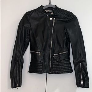 H&M Black Faux Leather Jacket